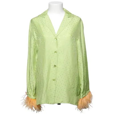 Blus (Grön, Orange, Vit) från Art Dealer. Silke