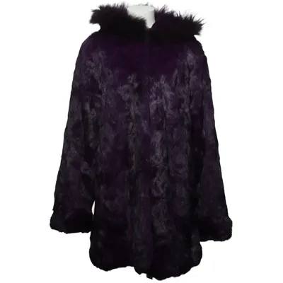 Fur jacket (Purple) from Estelle Polyester, Rabbit fur