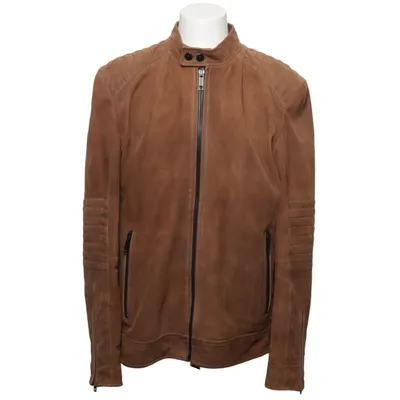 Lederjacke (Braun) von Strellson Baumwolle, Leder, Polyester, Viskose