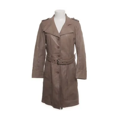 Læderfrakke (Brun) fra Gipsy Bomuld, Polyester, Læder