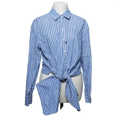 Shirt (Blauw, Wit) van Sleek Atelier Katoen