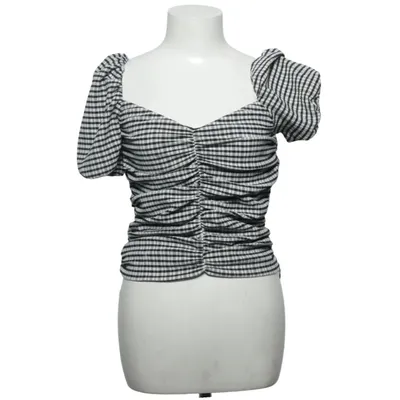 Crop top (Zwart, Wit) van Mango Elastaan, Gerecycled polyester