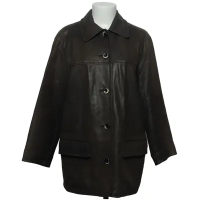 Läderjacka (Brun) från Big L Skinn, Polyester