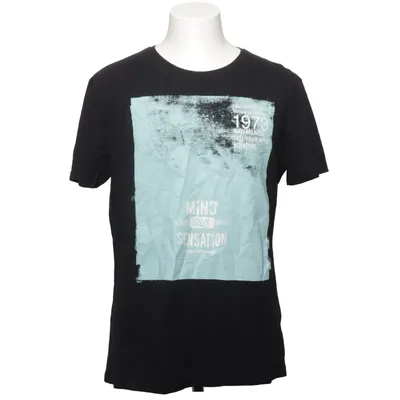 T-shirt (Svart, Blå) från Shill Bomull