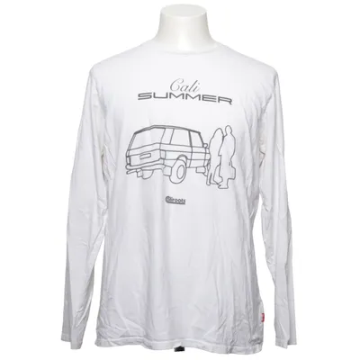 T-shirt à manches longues (Blanc) de Caliroots Coton