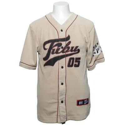Maillot de baseball (Beige) de Fubu Coton, Élasthane, Polyester