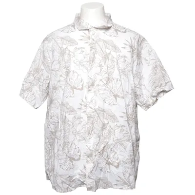 Chemise à manches courtes (Blanc, Beige) de Much More Coton