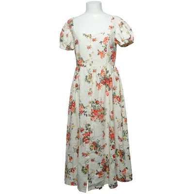 Robe longue (Blanc, Multicolore) de Springfield Lin, Viscose