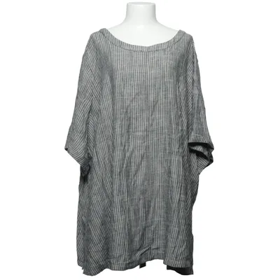 Tunika (Grå, Hvid) fra Ulla Popken Linned, Viscose