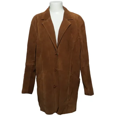 Blazer en cuir (Marron) de The All-American Concept by Sebbas Acétate, Daim