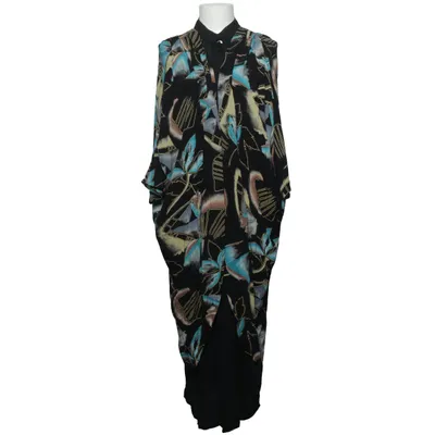 Robe chemise (Noir, Multicolore) de Merrytime Viscose