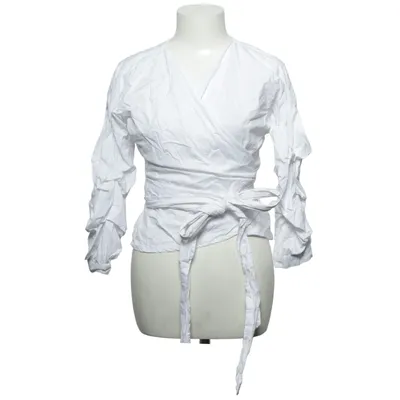 Blouse portefeuille (Blanc) de Aomei Coton, Polyester