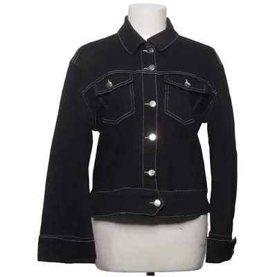 Spijkerjas (Cuffed Denim Jacket) van Emilie Briting x NA-KD Katoen, Elastaan