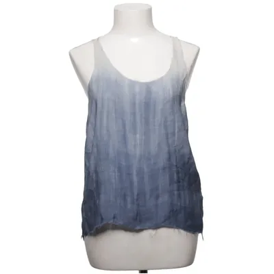 Tank Top (Blue, White) from LoveShackFancy Silk
