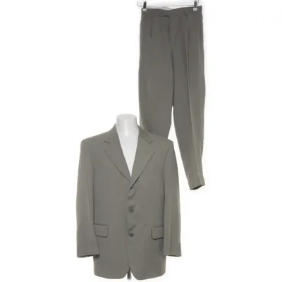 Kostym (Grön) från Wilhelm Polyester, Viskos, Ull