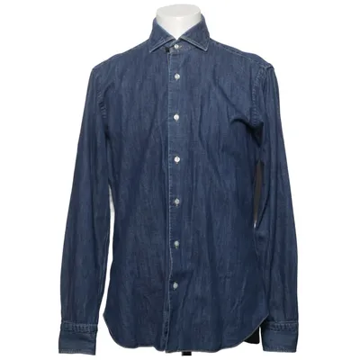 Denim blouse (Blauw, Grijs, Wit) van Barba Napoli