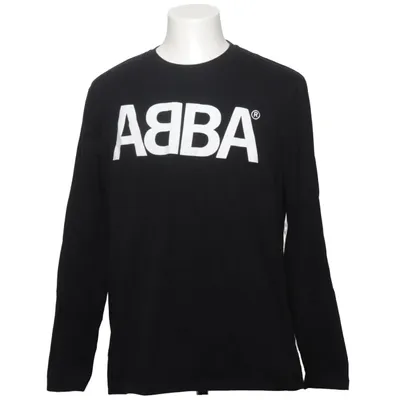 Långärmad t-shirt (Svart) från Abba Ekologisk bomull