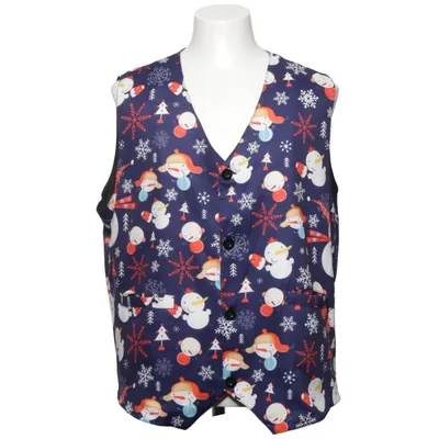 Suit vest (Blue, Multicolored) Polyester