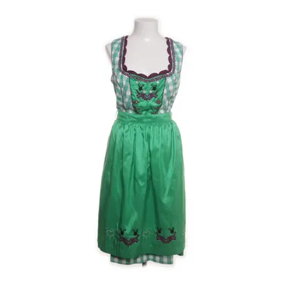 Dirndl (White, Green) from Fuchs Trachtenmoden Cotton, Polyester