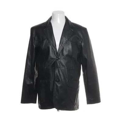 Leather blazer (Black) from East West Polyester, Leather