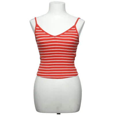 Crop top (Rouge, Blanc) de Bershka Élasthane, Viscose