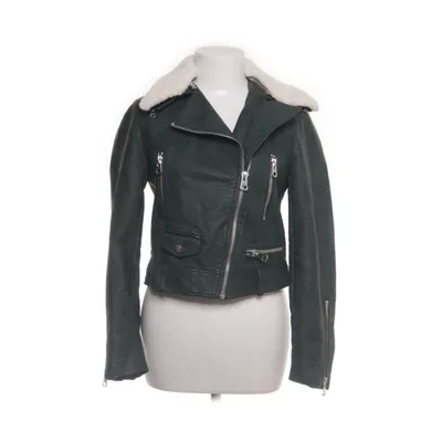 Bikerjacka (Grön, Vit) från Zara Basic Outerwear Polyester, Polyuretan