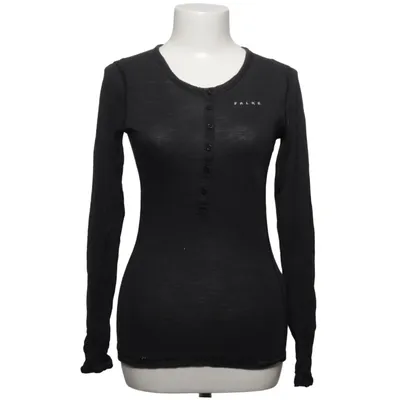 Henley shirt (Grijs) van Falke Zijde, Wol