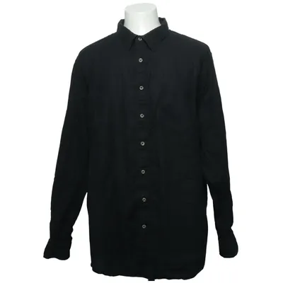 Shirt (Black) from Dressmann Cotton, Linen