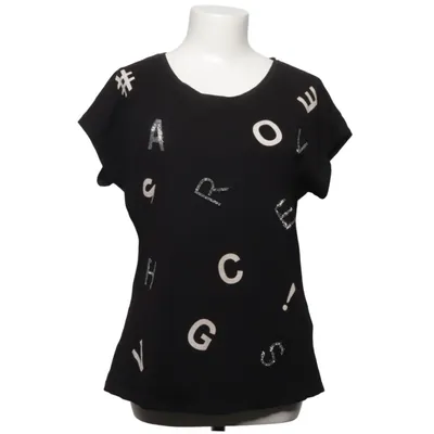 T-shirt (Zwart) van Elisa Immagine Katoen, Elastaan
