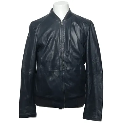 Veste en cuir (Bleu) de Freaky Nation Coton, Cuir, Polyester
