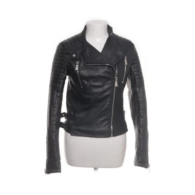 Biker jacket (Black) from Voyelles Polyester, Polyurethane