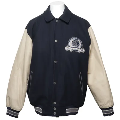 Collegejacka (Blå, Beige) från Rocawear Skinn, Nylon, Polyester, Ull