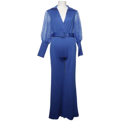 Jumpsuit (Blue) from Glamaker Elastane, Polyester