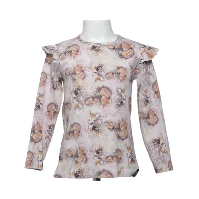 Långärmad t-shirt (Rosa, Flerfärgad) från Melli Elastan, Ekologisk bomull