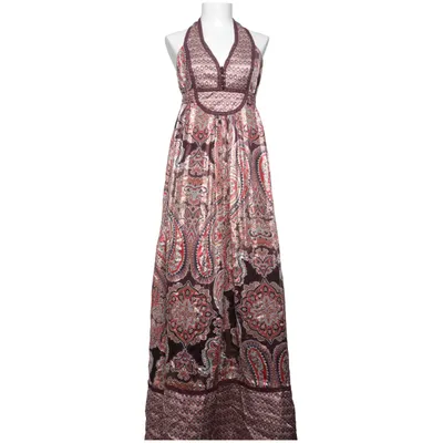 Maxi jurk (Bruin, Meerkleurig) van Mango Collection Polyester, Zijde