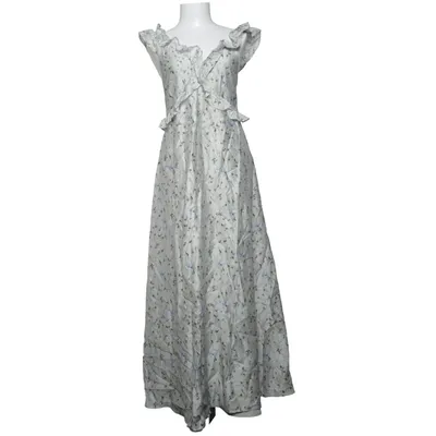 Långklänning (ONLY STYLA FRILL LONG DRESS WVN) från ONLY Lyocell, Polyamid