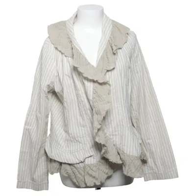 Cardigan (Gris, Blanc) de Ivan Grundahl Coton, Fibre métallique, Laine