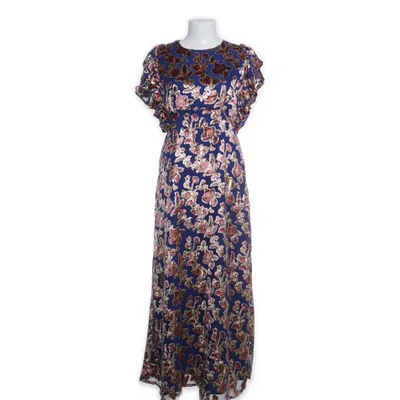 Maxi dress (Blue, Multicolored) from Warehouse Polyester