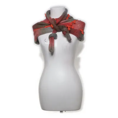 Tour de cou (Rouge, Gris, Multicolore) de Handmade Laine