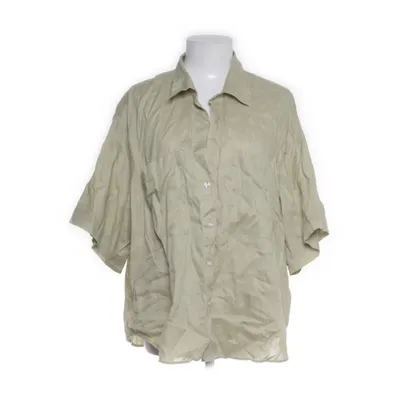 Kortärmad skjorta (Beige, Grön) från H&M Premium Quality Linne