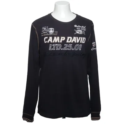 Langærmet t-shirt (Blå) fra Camp David Bomuld