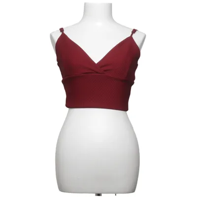 Crop top (Röd) från Miss Selfridge Elastan, Polyester, Viskos