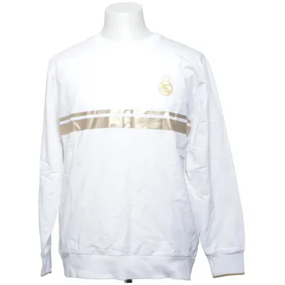 Sweatshirt (Blanc, Or) de Real Madrid Coton, Polyester