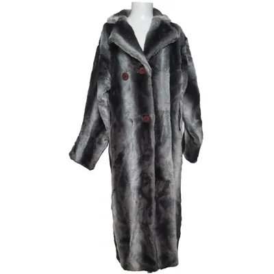 Winter coat (Gray) from Couture Hélène Acrylic, Cotton, Viscose