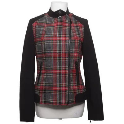 Bomberjacka (Svart, Röd, Gul) från Anne L Elastan, Polyester, Viskos, Ull