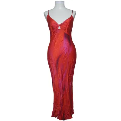 Maxi dress (Red, Pink) from Bershka