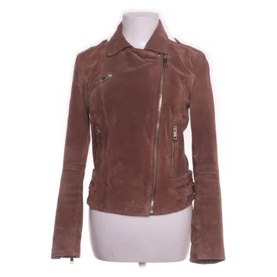 Läderjacka (Brun) från Mango Skinn, Polyester