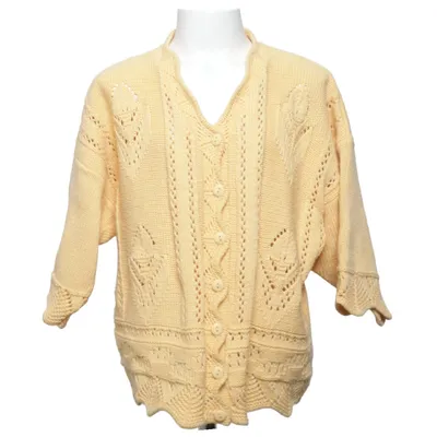 Cardigan (Yellow) from Phoenix Acrylic, Cotton, Polyamide
