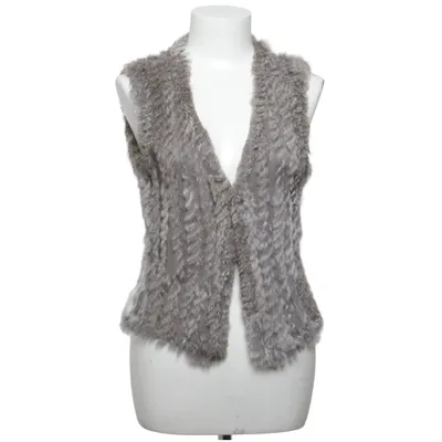 Vest (Gray) from Soyaconcept Acrylic, Rabbit fur