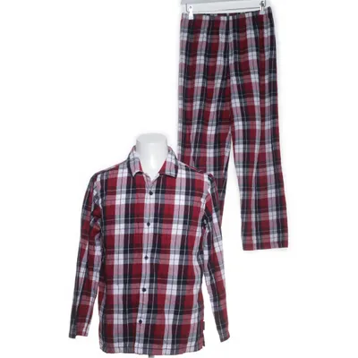 Pyjamas (Vit, Röd, Svart) från Polarn O. Pyret Ekologisk bomull